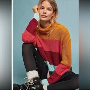 FARM Rio Anthropologie Boldly Striped Sweater